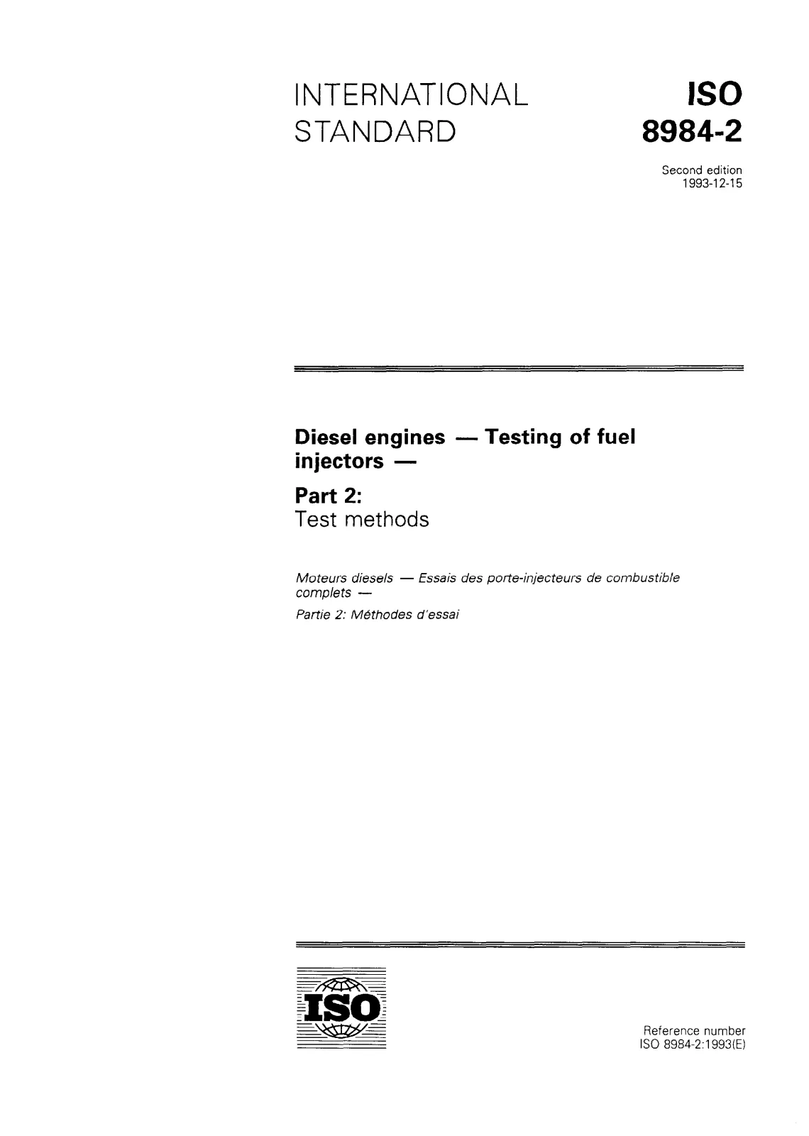 First page of standard ISO 8984-2:1993