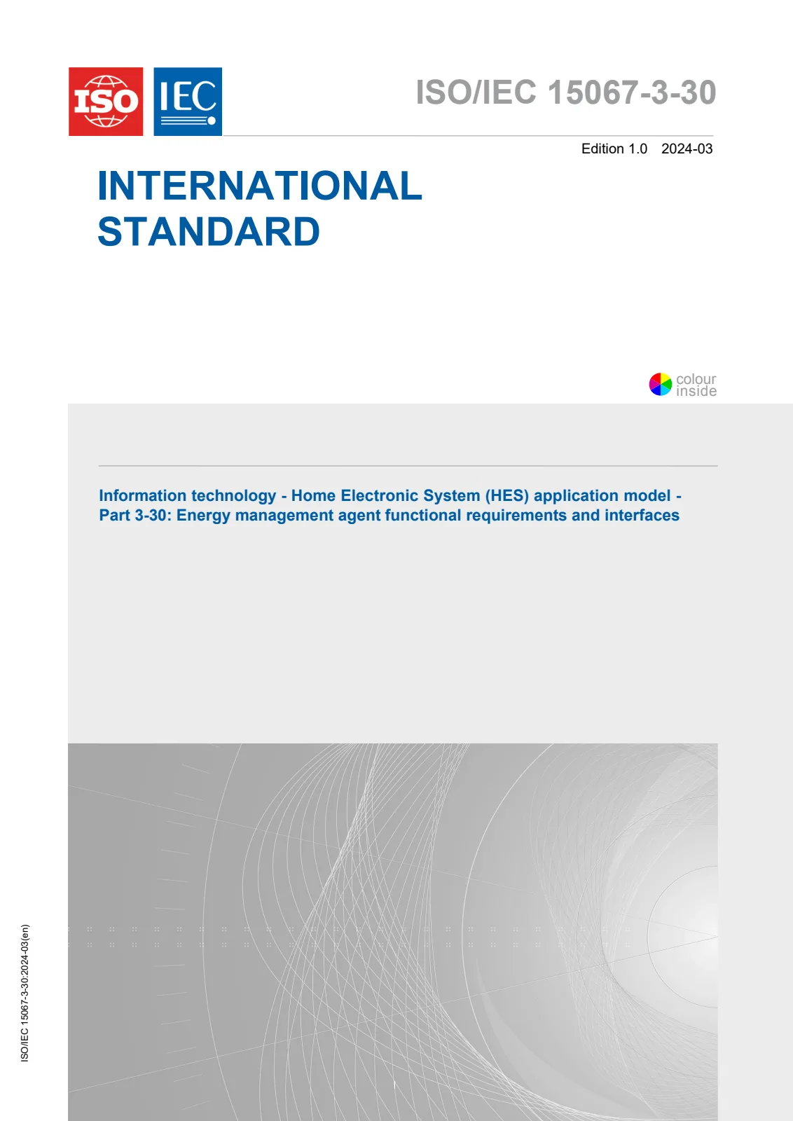 Первая страница стандарта ISO/IEC 15067-3-30:2024