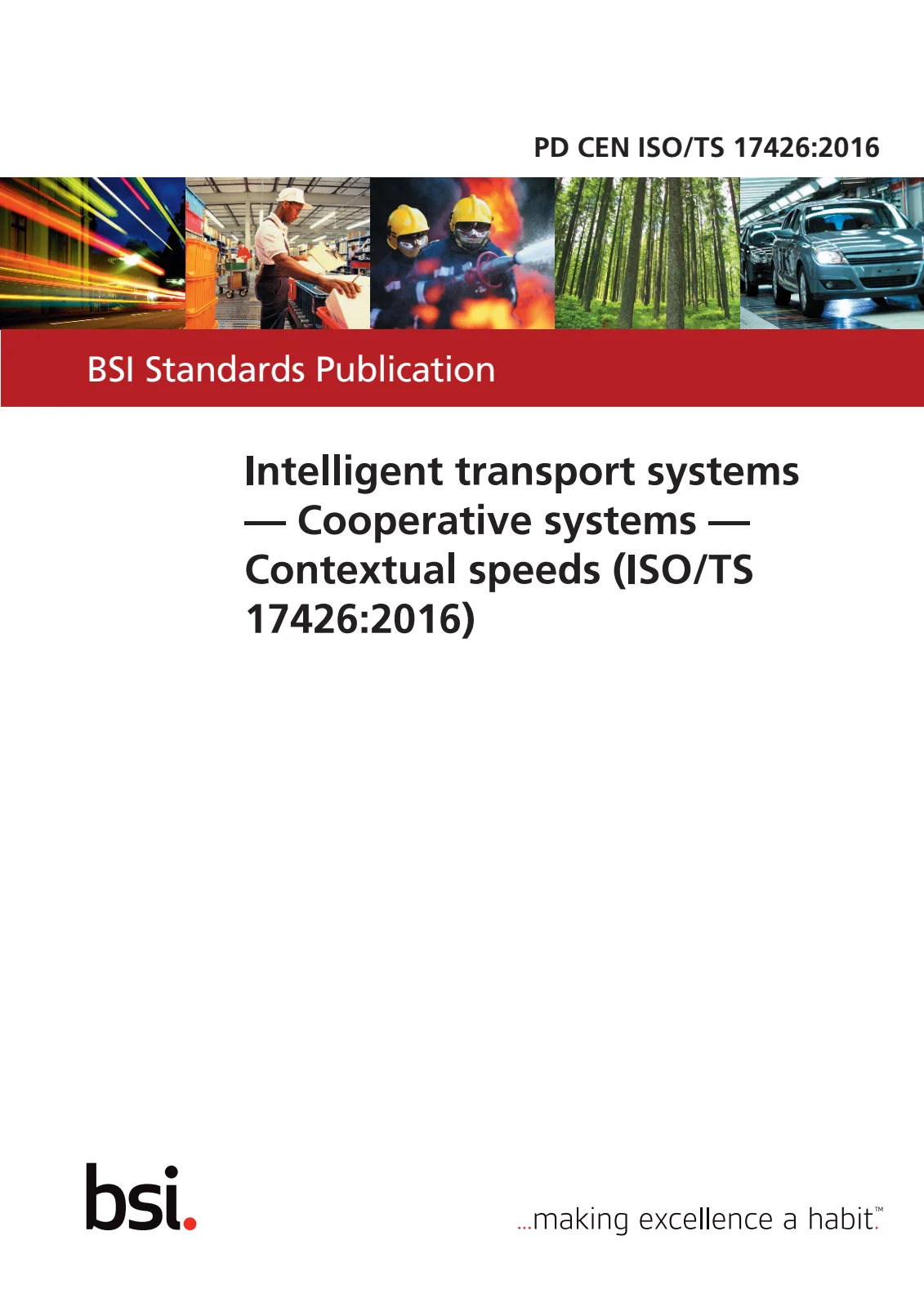 Первая страница стандарта PD CEN ISO/TS 17426:2016