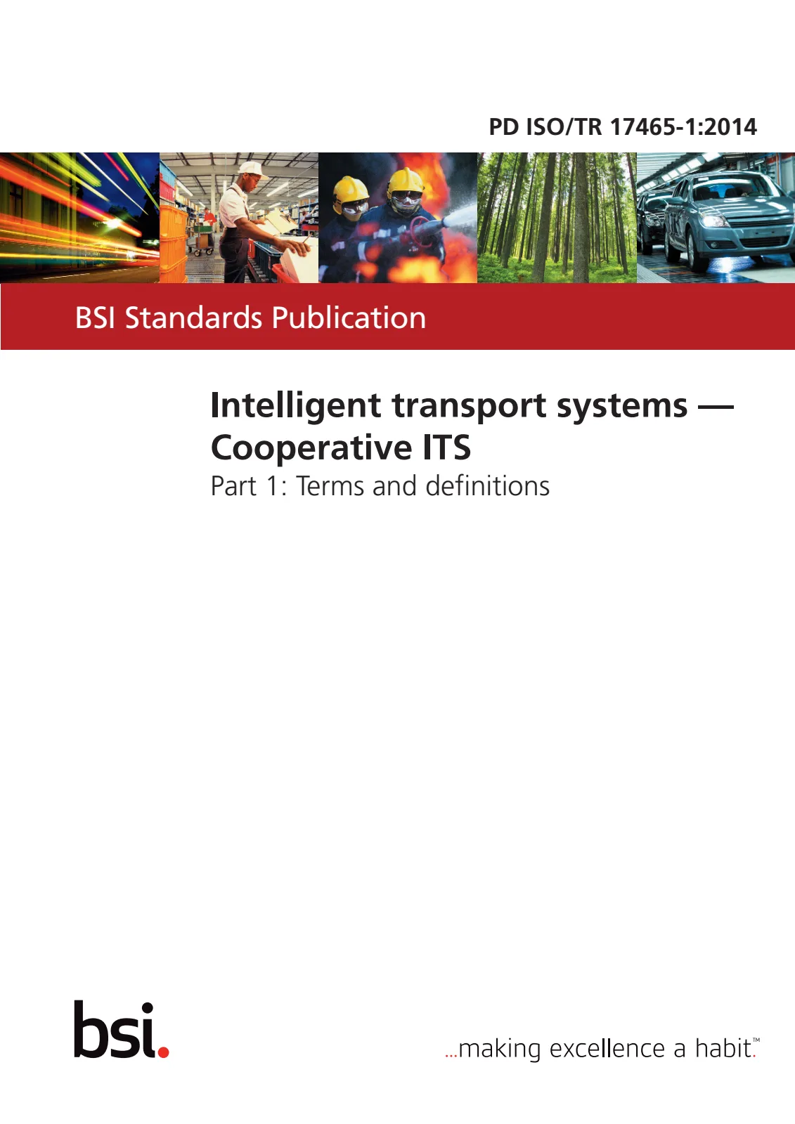 Первая страница стандарта PD ISO/TR 17465-1:2014