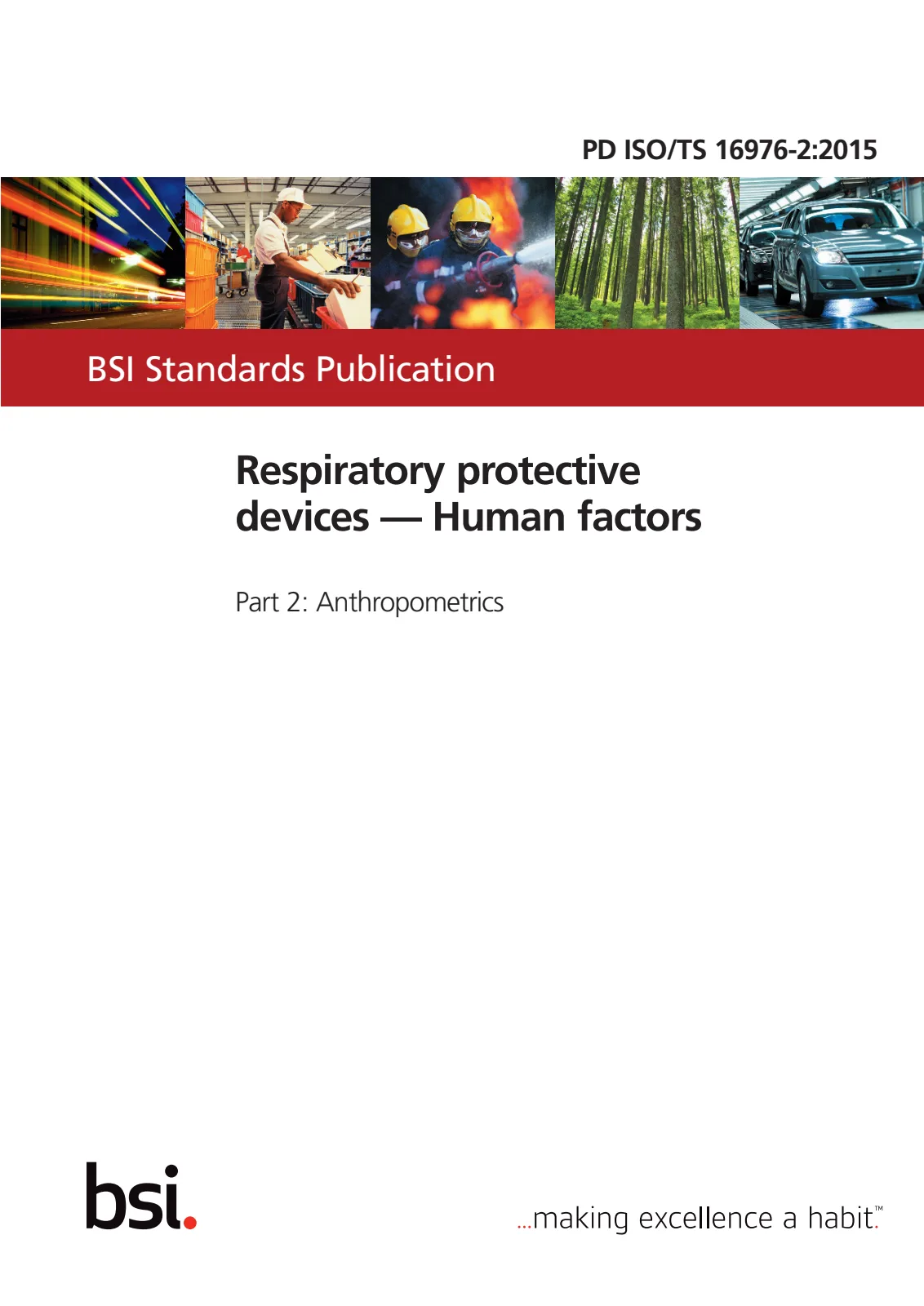 Первая страница стандарта PD ISO/TS 16976-2:2015